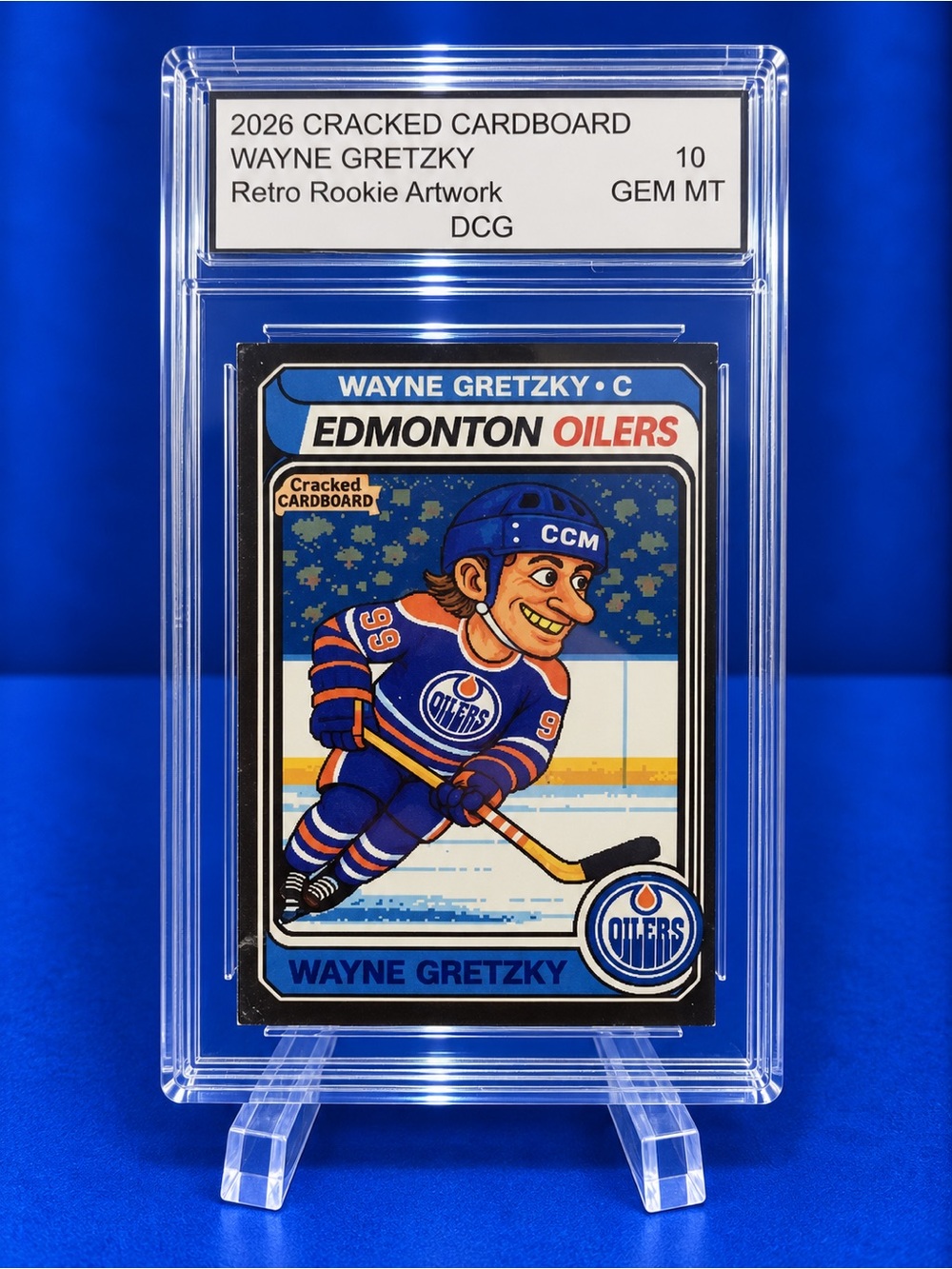 Edmonton Oilers Wayne Gretzky Hockey Card in Protective Case